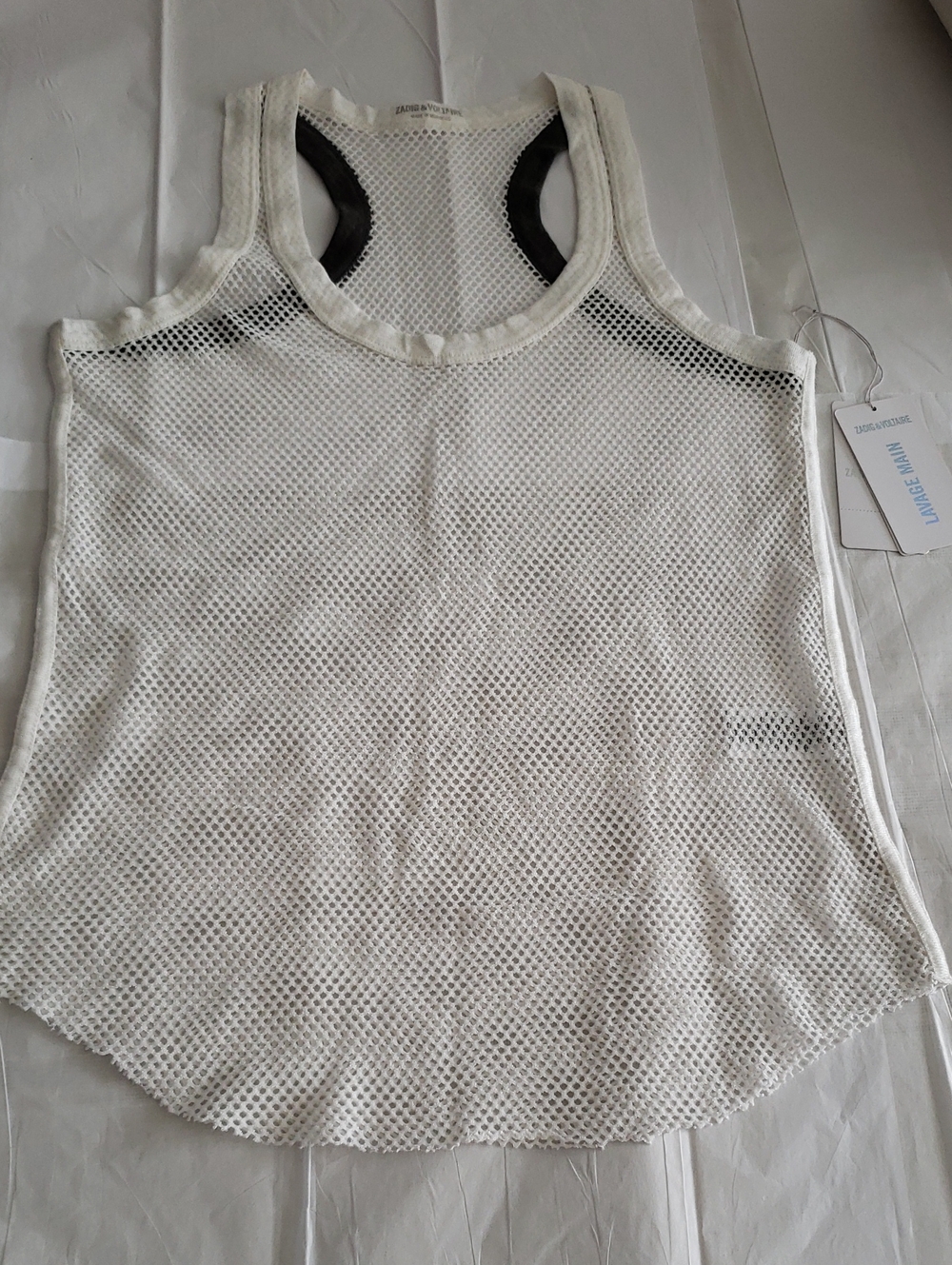 Zadig & Voltaire NEW Weep Fishnet Tank Top Women's M - Picture 7 of 15